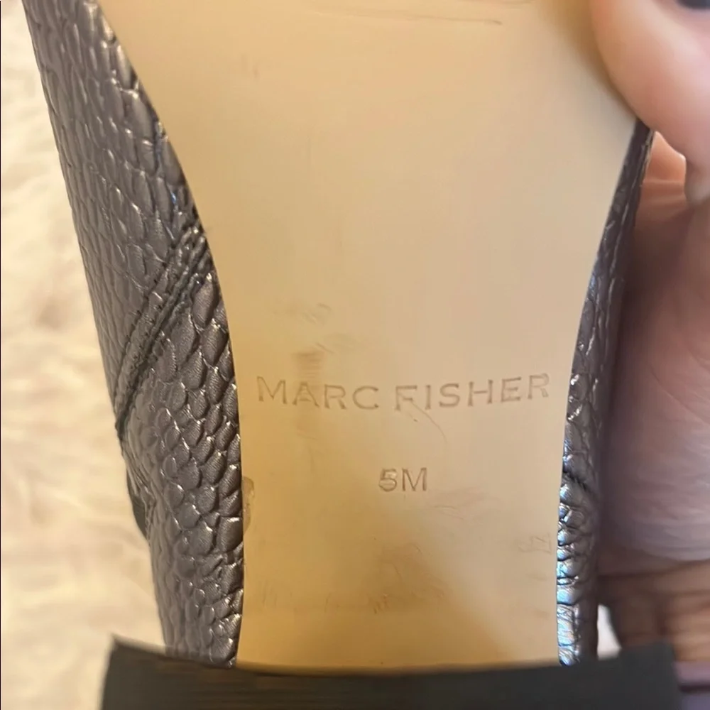 Marc Fisher Silver Ankle Boots - Picture 2 of 10